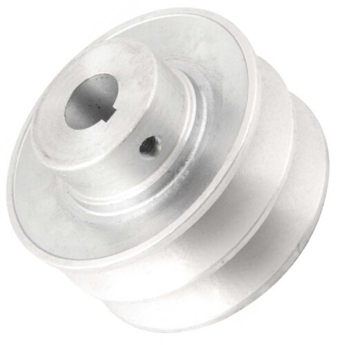 Polia de alum�nio 2 canais perfil B 90 mm com furo de 3/4