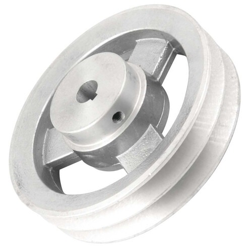 Polia de alum�nio 2 canais perfil A 150 mm com furo de 5/8