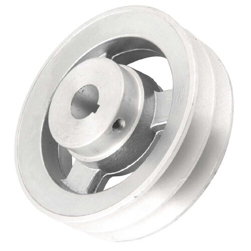 Polia de alum�nio 2 canais perfil A 120 mm com furo de 3/4