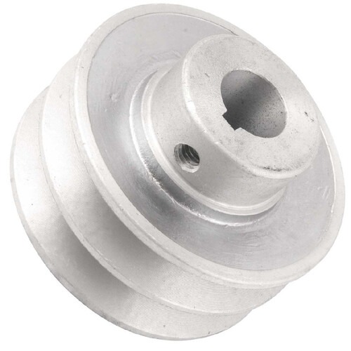 Polia de alum�nio 2 canais perfil A 80 mm com furo de 3/4