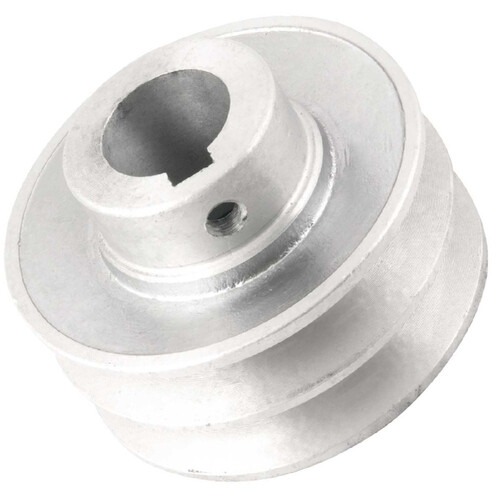 Polia de alumínio 2 canais perfil A 80 mm com furo de 24 mm - 6677124080 Polia de alumínio 2 canais perfil A 80 mm com furo de 24 mm - 6677124080