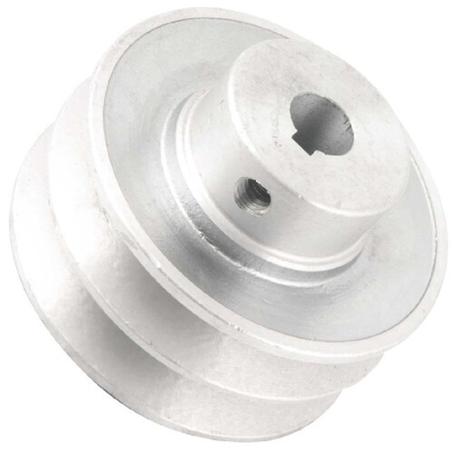 Polia de alumínio 2 canais perfil A 80 mm com furo de 14 mm - 6677114080 Polia de alumínio 2 canais perfil A 80 mm com furo de 14 mm - 6677114080