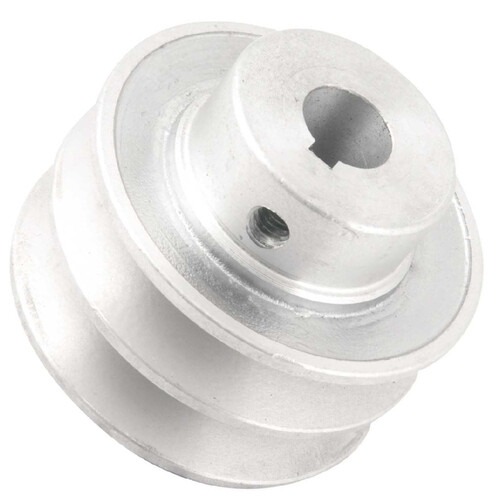 Polia de alum�nio 2 canais perfil A 70 mm com furo de 5/8