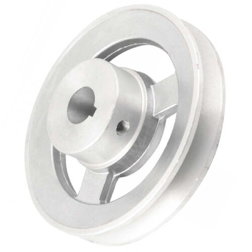 Polia de alum�nio 1 canal perfil A 120 mm com furo de 3/4