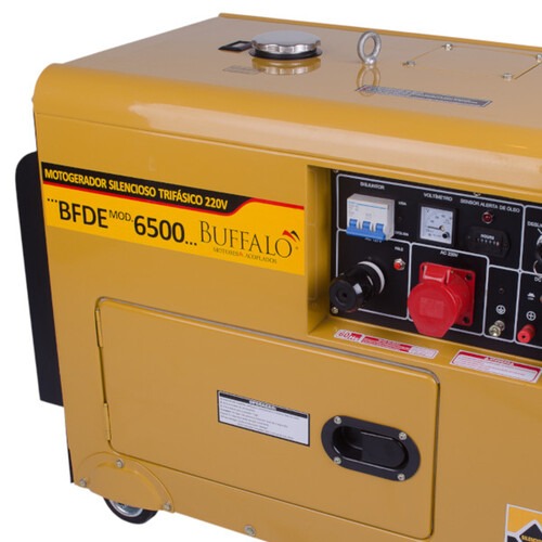 Gerador de energia 6,9 Kva a diesel partida elétrica trifásico - BFDE 6.500 Gerador de energia 6,9 Kva a diesel partida elétrica trifásico - BFDE 6.500