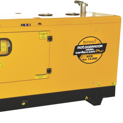 Gerador de energia 15 Kva a diesel cabinado com painel ATS trif�sico 220V - BFDE 15.000