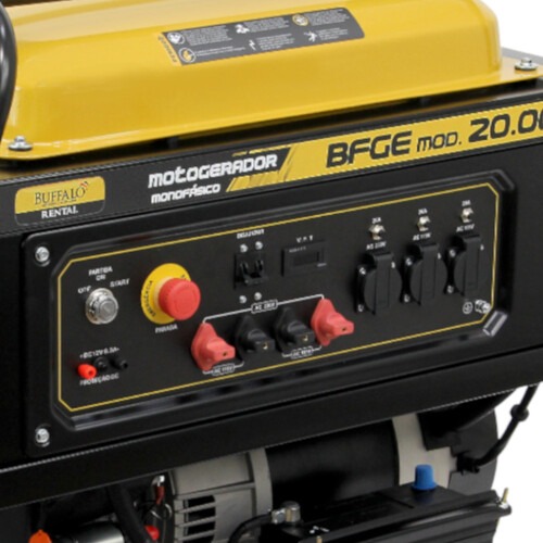 Gerador de energia 19 Kva a gasolina partida el�trica monof�sico - BFGE 20.000 Rental