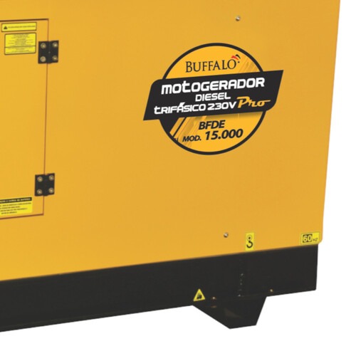 Gerador de energia 15 Kva a diesel cabinado com painel ATS trif�sico 220V - BFDE 15.000