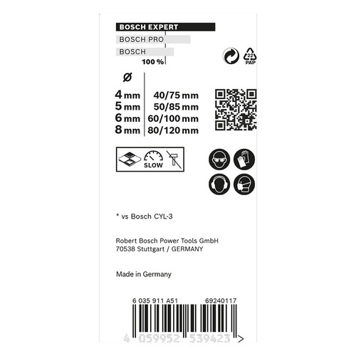 Jogo brocas multi material 4 a 8 mm com 4 peças - CYL-3 Multi Construction Jogo brocas multi material 4 a 8 mm com 4 peças - CYL-3 Multi Construction