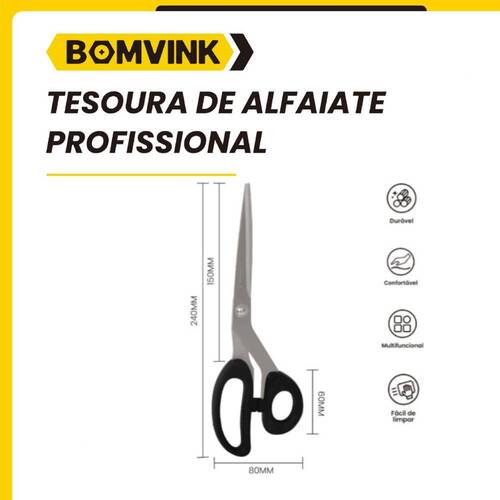 Tesoura manual para alfaiate 240 mm - BOM-1061 Tesoura manual para alfaiate 240 mm - BOM-1061