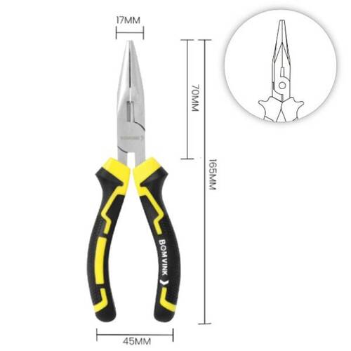 Alicate bico meia cana reto 6 Alicate bico meia cana reto 6