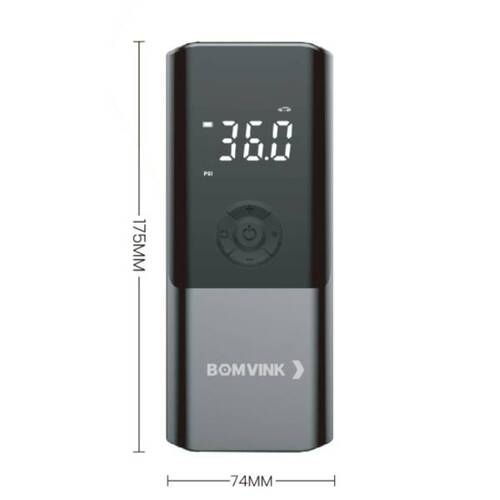 Mini Compressor de ar portátil digital recarregável 150 PSI com LED - BOM-8906 Mini Compressor de ar portátil digital recarregável 150 PSI com LED - BOM-8906