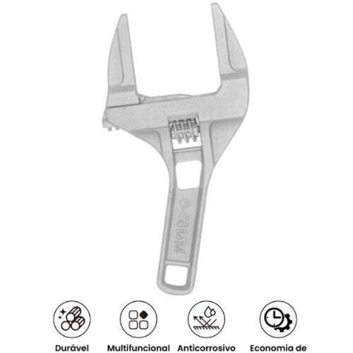 Chave ajustável para encanamento abertura de 7 a 70 mm - BOM-1248 Chave ajustável para encanamento abertura de 7 a 70 mm - BOM-1248