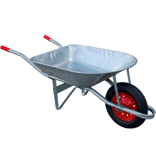 Carrinho de mão com chassi metálico e caçamba de aço galvanizado CAR0559 Carrinho de mão com chassi metálico e caçamba de aço galvanizado CAR0559