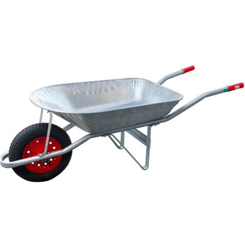 Carrinho de mão com chassi metálico e caçamba de aço galvanizado CAR0559 Carrinho de mão com chassi metálico e caçamba de aço galvanizado CAR0559