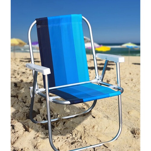 Cadeira de praia varanda alta em alumínio - CAD0047 Cadeira de praia varanda alta em alumínio - CAD0047