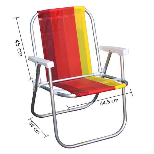 Cadeira de praia varanda alta em alumínio - CAD0047 Cadeira de praia varanda alta em alumínio - CAD0047