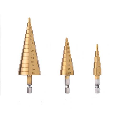 Jogo de brocas escalonadas 3 a 32 mm 3 pe�as - BOM-5020