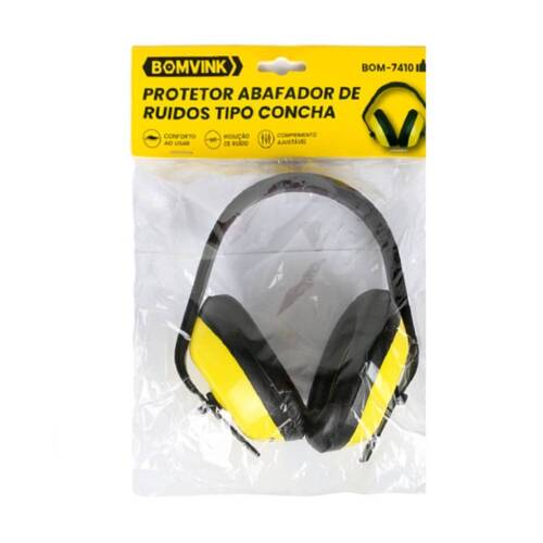 Abafador de ruídos tipo concha - BOM-7410 Abafador de ruídos tipo concha - BOM-7410