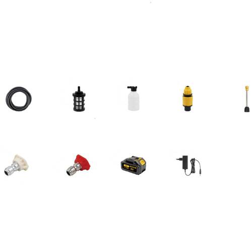 Lavadora de alta press�o a bateria 21V com 2 bateria e acess�rios - BOM-7001  110V/220V