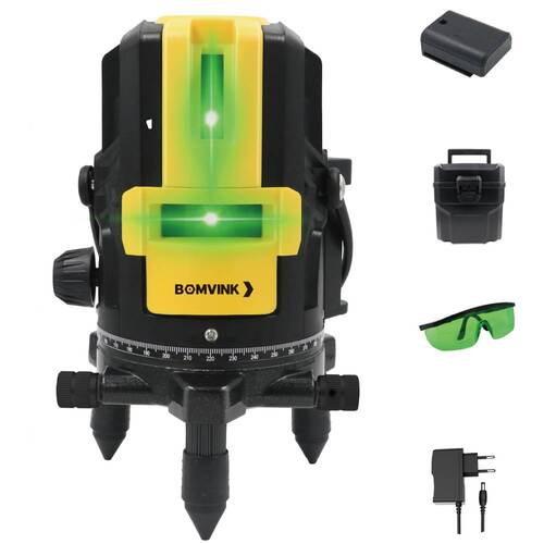 Nível a laser verde bateria 2 linhas com maleta e óculos - BOM-6210 Nível a laser verde bateria 2 linhas com maleta e óculos - BOM-6210