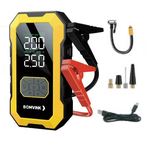 Auxiliar de partida port�til com compressor integrado e acess�rios - BOM-8923