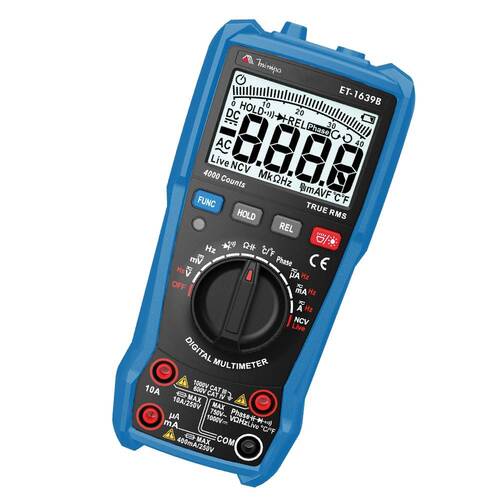 Multímetro digital portátil True RMS CAT IV 600V - ET-1639B Multímetro digital portátil True RMS CAT IV 600V - ET-1639B