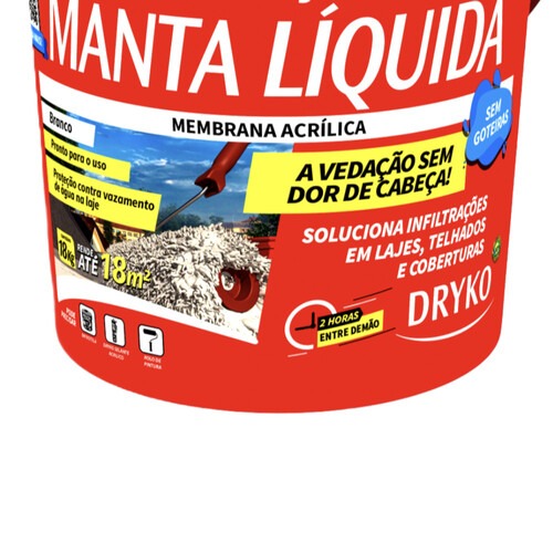 Manta l�quida impermeabilizante para lajes 4kg - DRYKOLAJE TOP