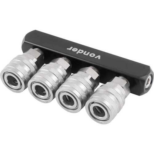 Engate r�pido qu�druplo para ar comprimido