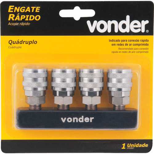 Engate r�pido qu�druplo para ar comprimido
