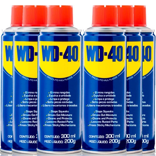 Kit 6 �leos lubrificante desengripante multiuso 300 ml - WD-40