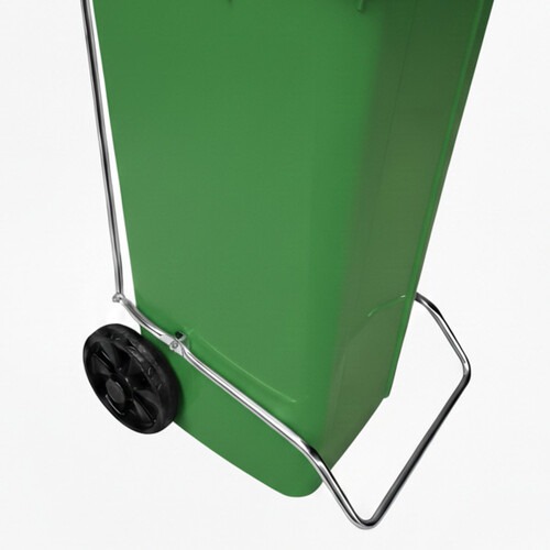 Lixeira pl�stica 120 litros com pedal e rodas