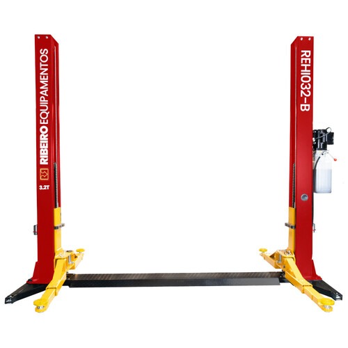 Elevador automotivo 3,2T com base double lock monofásico vermelho - REHI032-B 220V Elevador automotivo 3,2T com base double lock monofásico vermelho - REHI032-B 220V