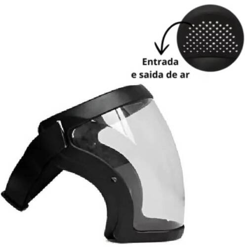 M�scara protetor facial transparente com sa�da de ar - BOM-7422