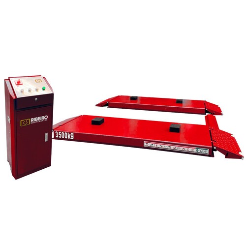 Elevador automotivo hidr�ulico pantogr�fico 3,5 T de sobrepor monof�sico vermelho - REPSI35  220V