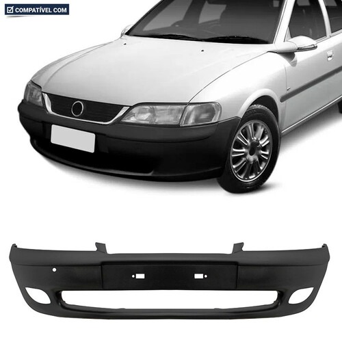 Para-choque Vectra 1997 a 1999 dianteiro preto liso parcial com furo para farol - 1702