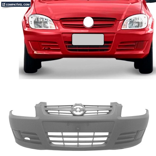 Para-choque Celta/Prisma 2007 a 2013 dianteiro primer com e sem farol - 1737