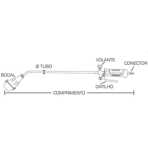 Ma�arico lan�a chamas bocal 49 mm para g�s propano - BFH3059