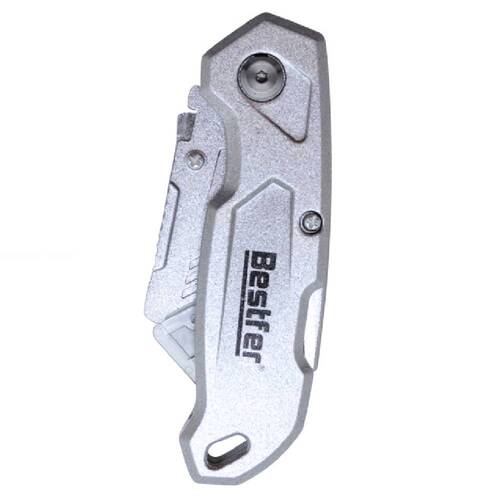 Estilete trapezoidal dobr�vel alum�nio com 5 l�minas extras - BFH3044