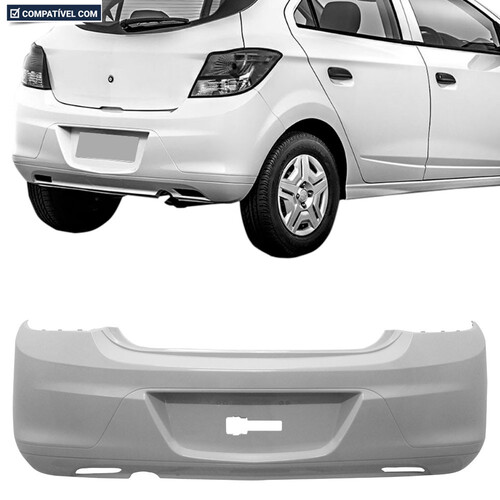 Para-choque Onix Joy 2016 a 2019 traseiro primer com furo inferior - 1767