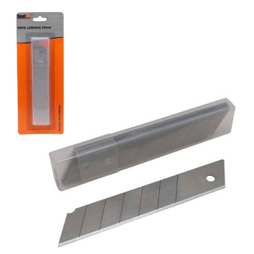 L�mina para estilete 25 mm com 10 pe�as - BFH2835