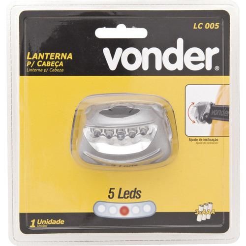 Lanterna de cabea com 5 leds e 20 lmens - LC 005