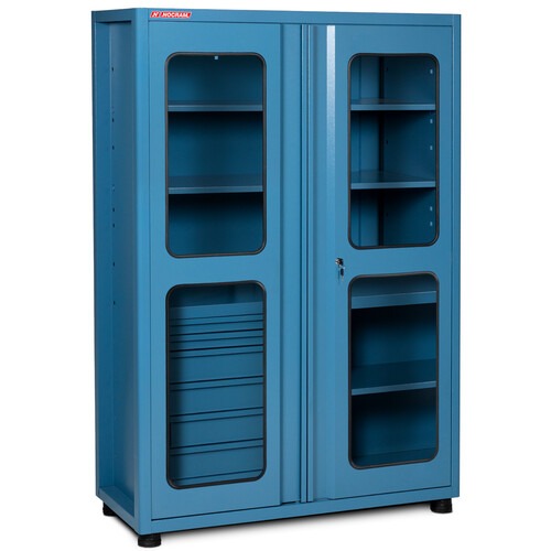 Arm�rio para ferramentas com 7 gavetas 3 prateleiras e 2 portas com visor de vidro - NA-10