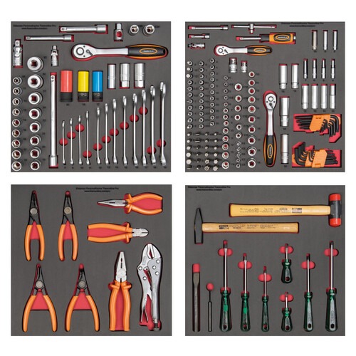 Carro para ferramentas com 6 gavetas e 195 ferramentas - 44950/952