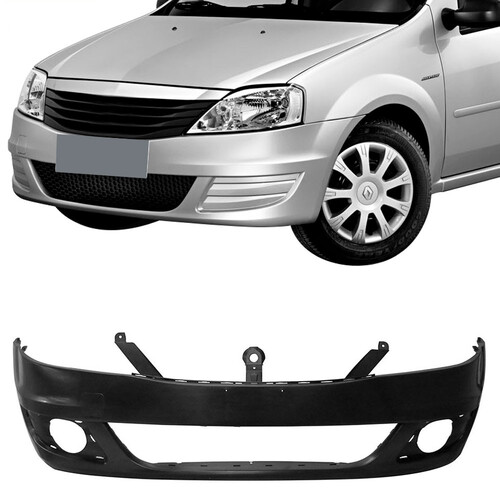 Para-choque Logan 2010 a 2014 dianteiro preto com furo para farol - 4050 Para-choque Logan 2010 a 2014 dianteiro preto com furo para farol - 4050