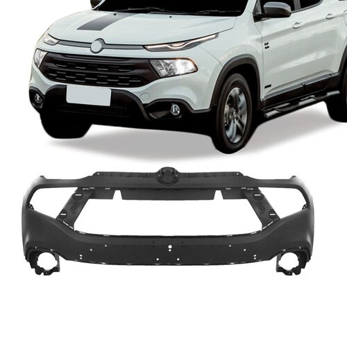 Para-choque Toro Freedom/Endurance/Volcano 2019 a 2021 dianteiro superior preto liso - 3375