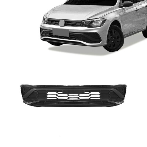 Grade Polo Track 2023 a 2025 dianteiro preto texturizado - 6160