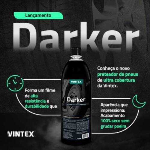Limpa pneus preteador 1,5L alta resistência - Darker Limpa pneus preteador 1,5L alta resistência - Darker