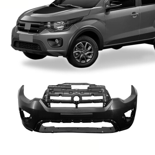 Para-choque Mobi Way Like Trekking 2016 a 2018 dianteiro preto com e sem furo para farol - 3562