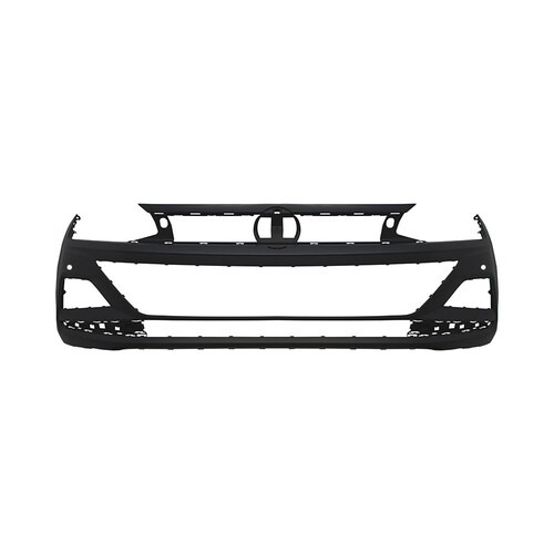 Para-choque Polo/Virtus 2017 a 2022 dianteiro preto liso com e sem farol - 6143